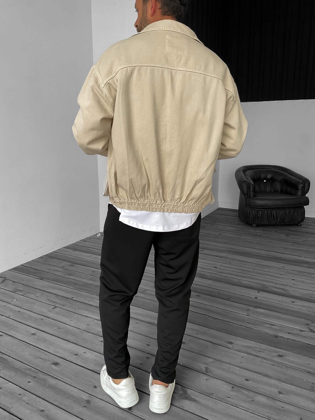 Bej Gabardin Bomber Ceket B-2159