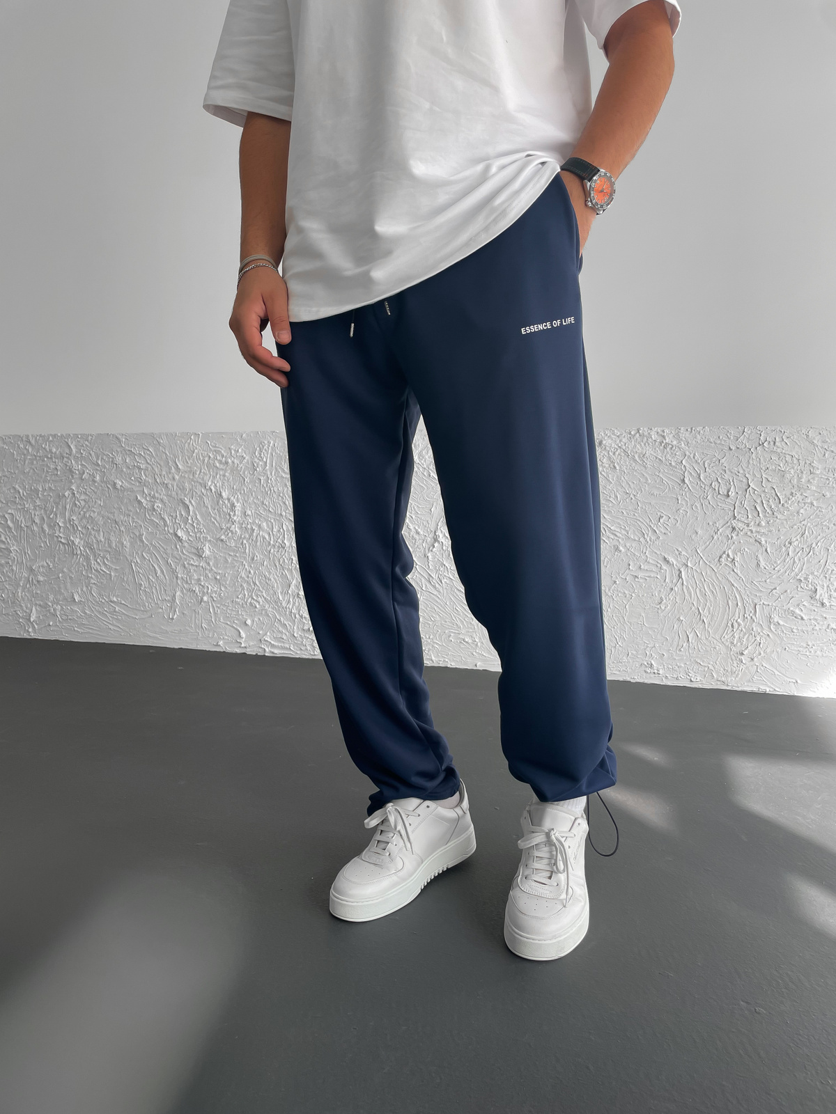 Lacivert Stoper Paça Basic Eşofman ES-70-171