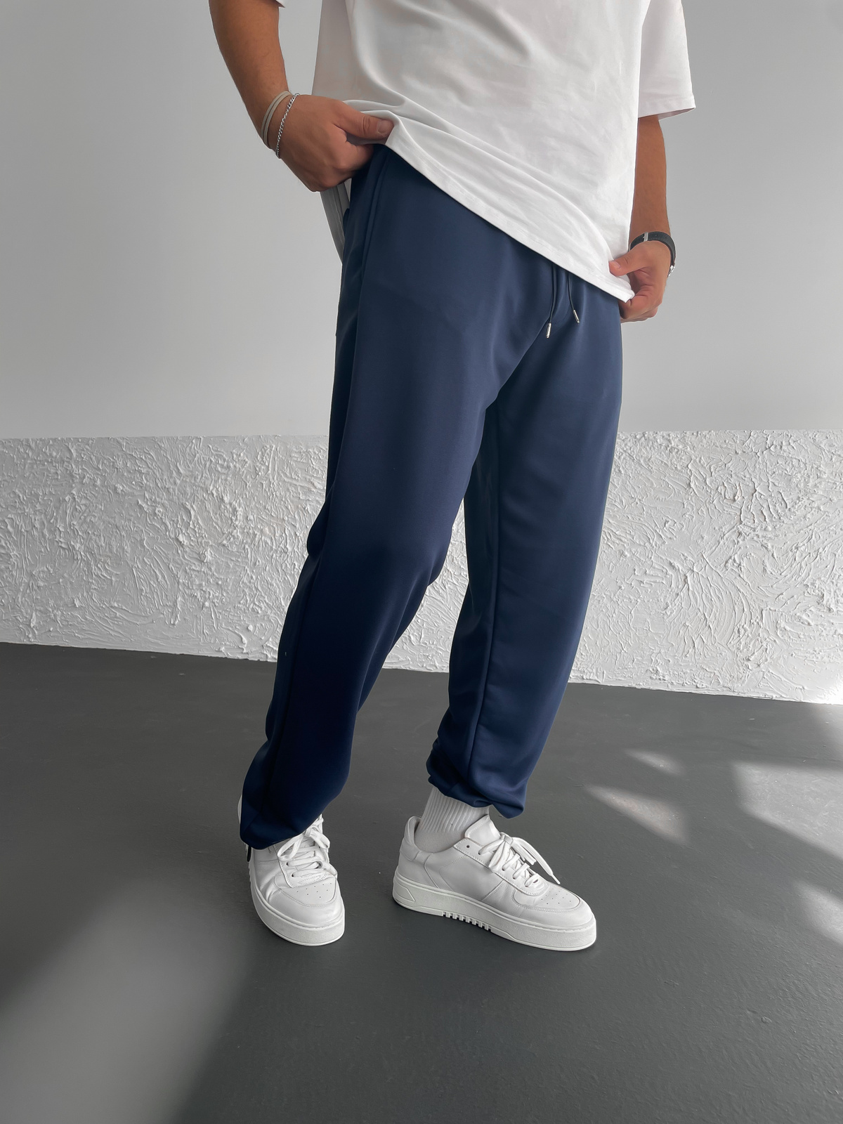 Lacivert Stoper Paça Basic Eşofman ES-70-171