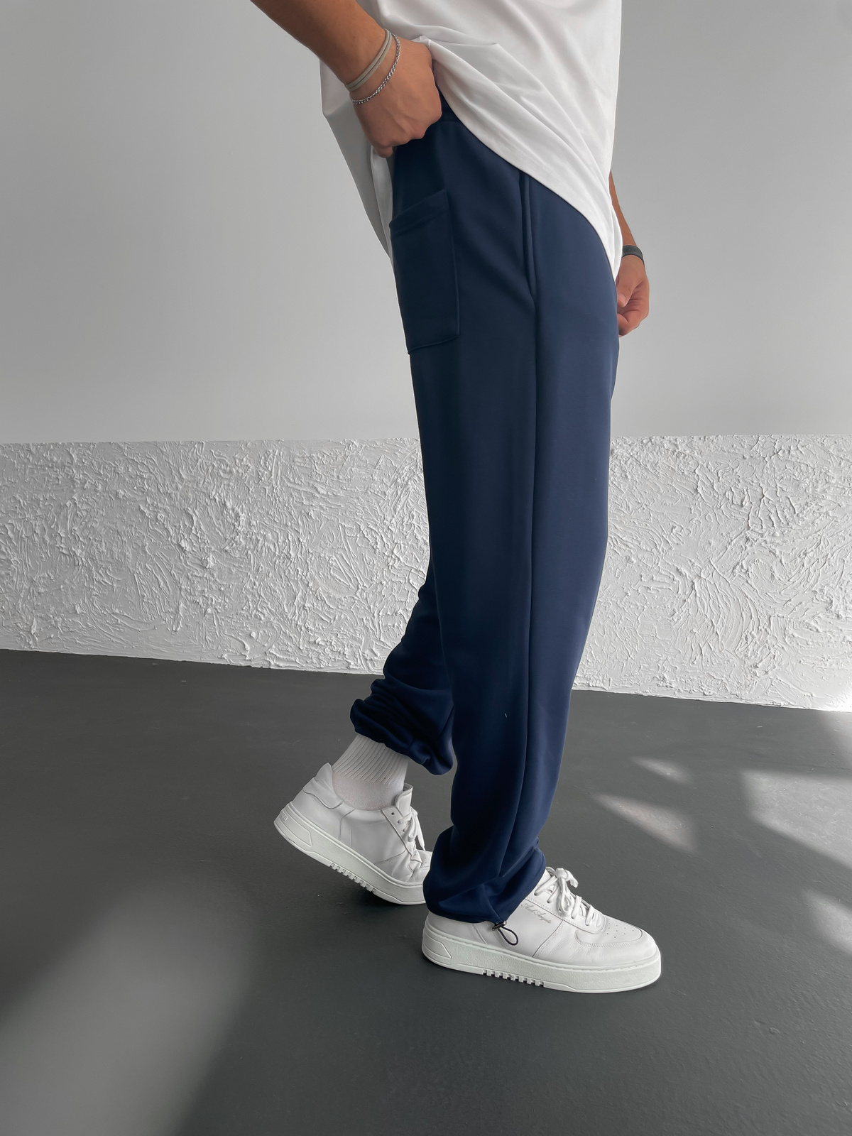 Lacivert Stoper Paça Basic Eşofman ES-70-171