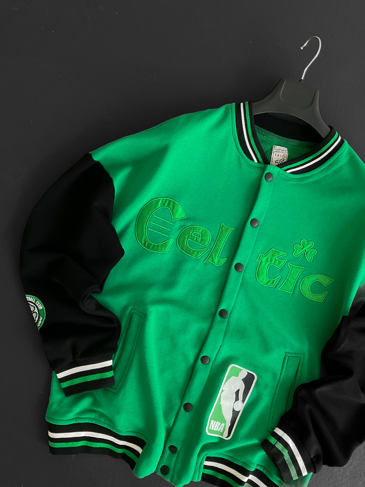 Yeşil Celtic Nakışlı Kolej Ceket JJ