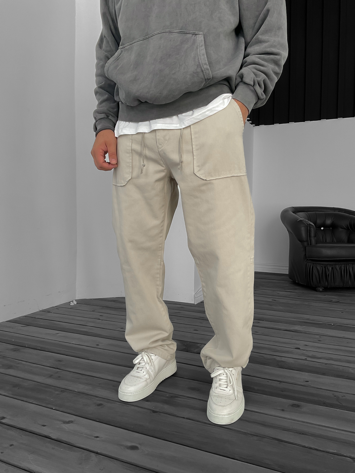 Taş Büyük Cepli Boru Paça Pantolon DF-2107