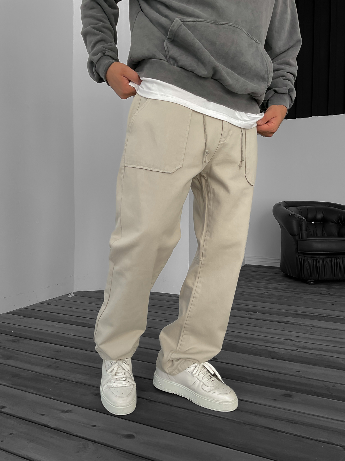 Taş Büyük Cepli Boru Paça Pantolon DF-2107