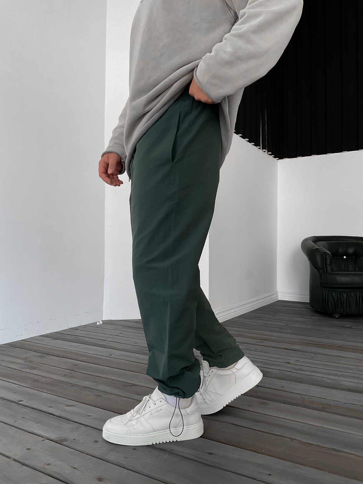 Koyu Yeşil Stoper Paraşüt Pantolon JJ-1316