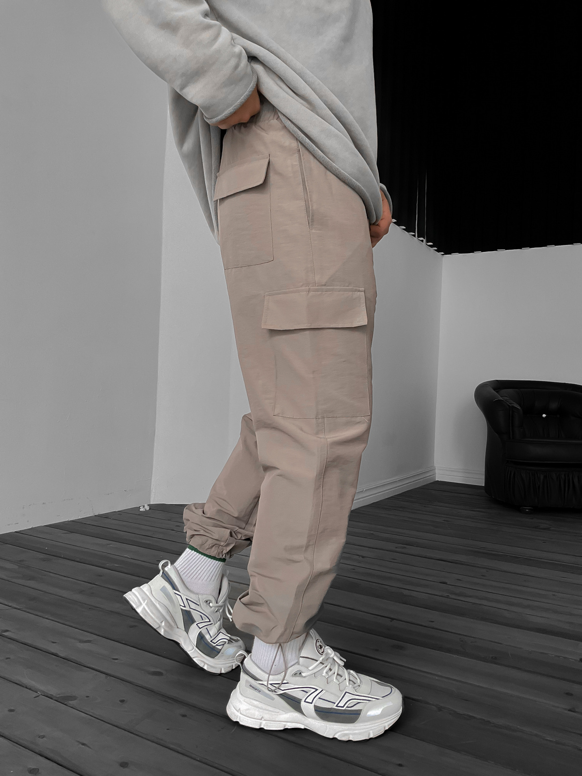 Taş Stoper Paraşüt Kargo Pantolon JJ-1364