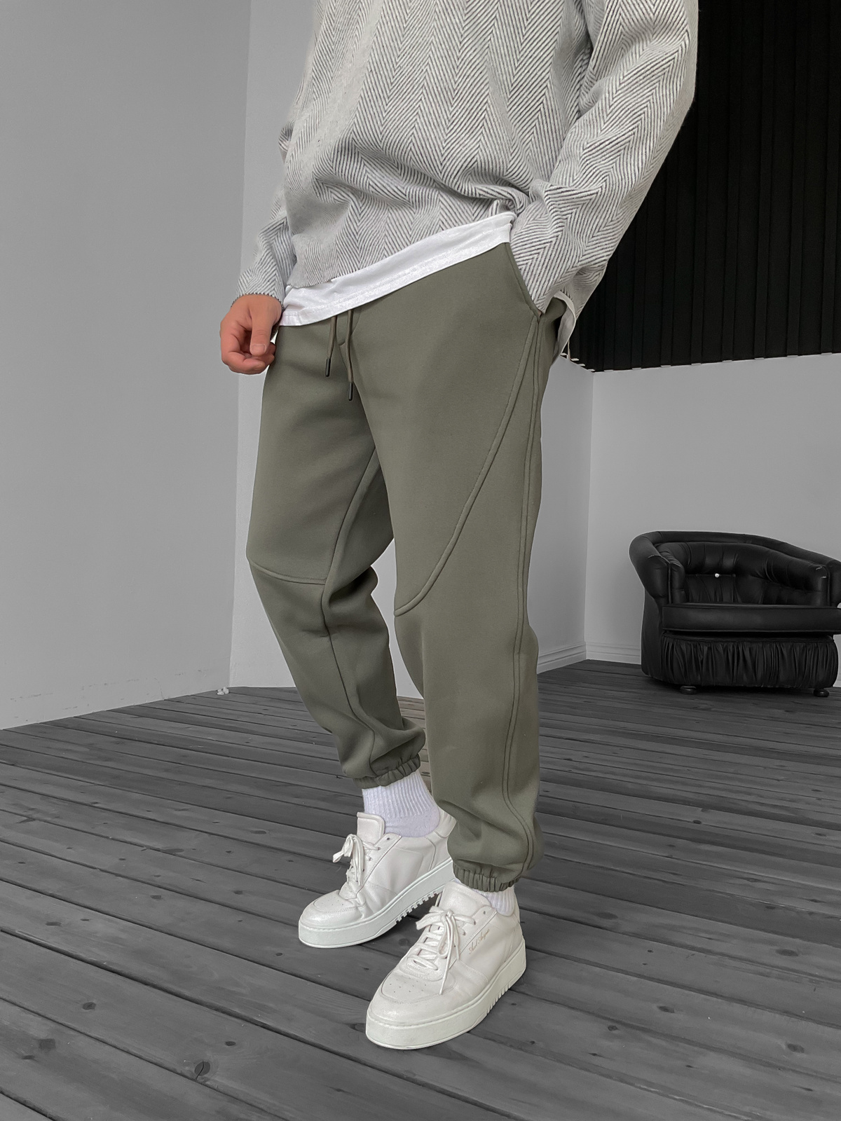 Haki Dikişli Basic Eşofman BLA-651