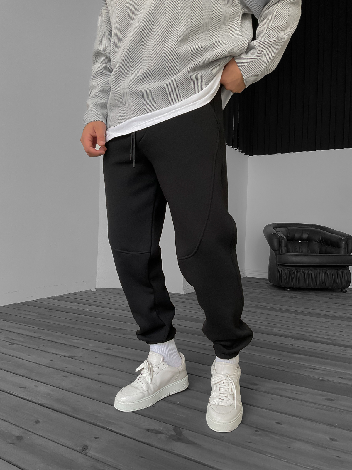 Siyah Dikişli Basic Eşofman BLA-651