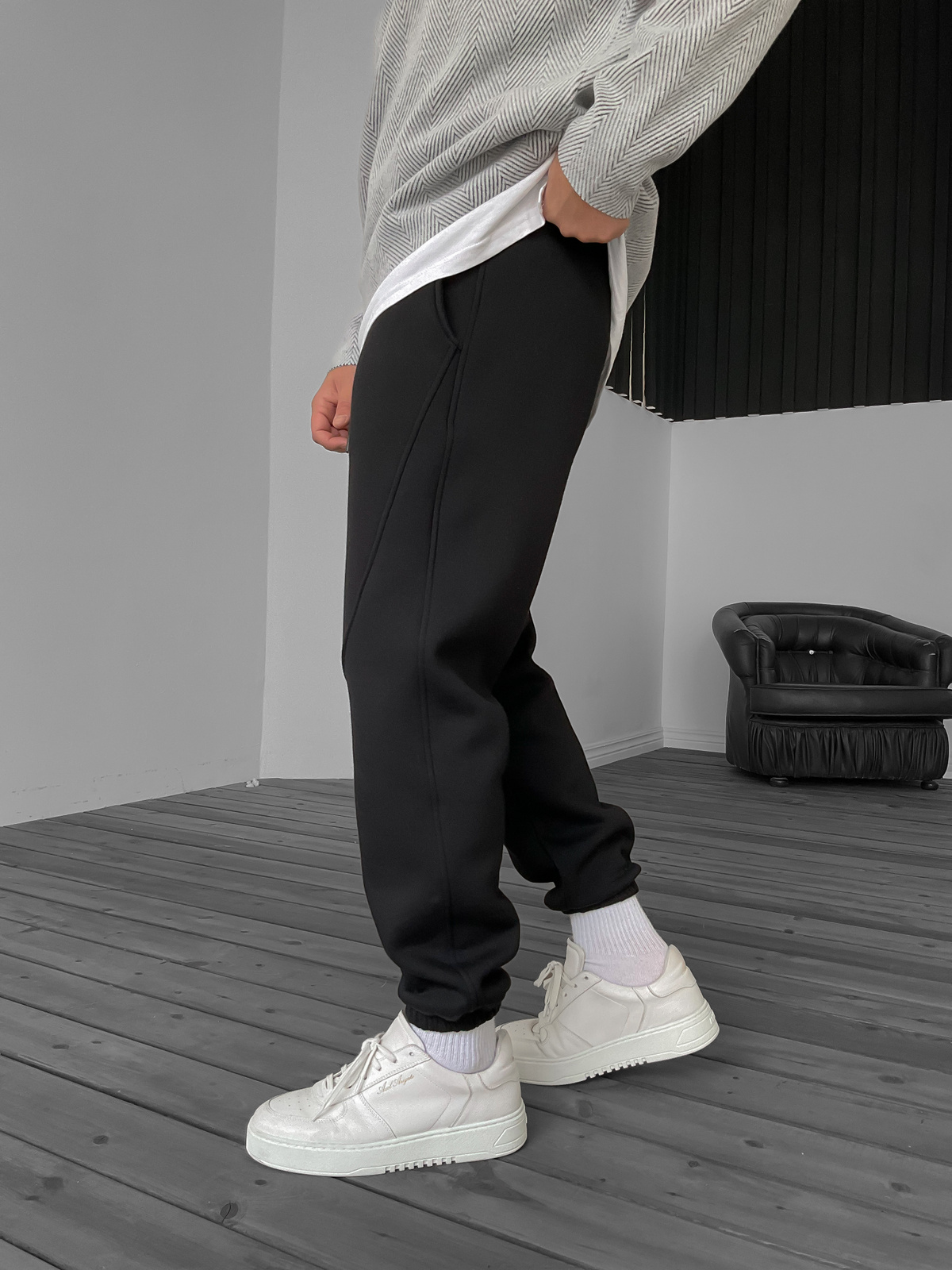 Siyah Dikişli Basic Eşofman BLA-651