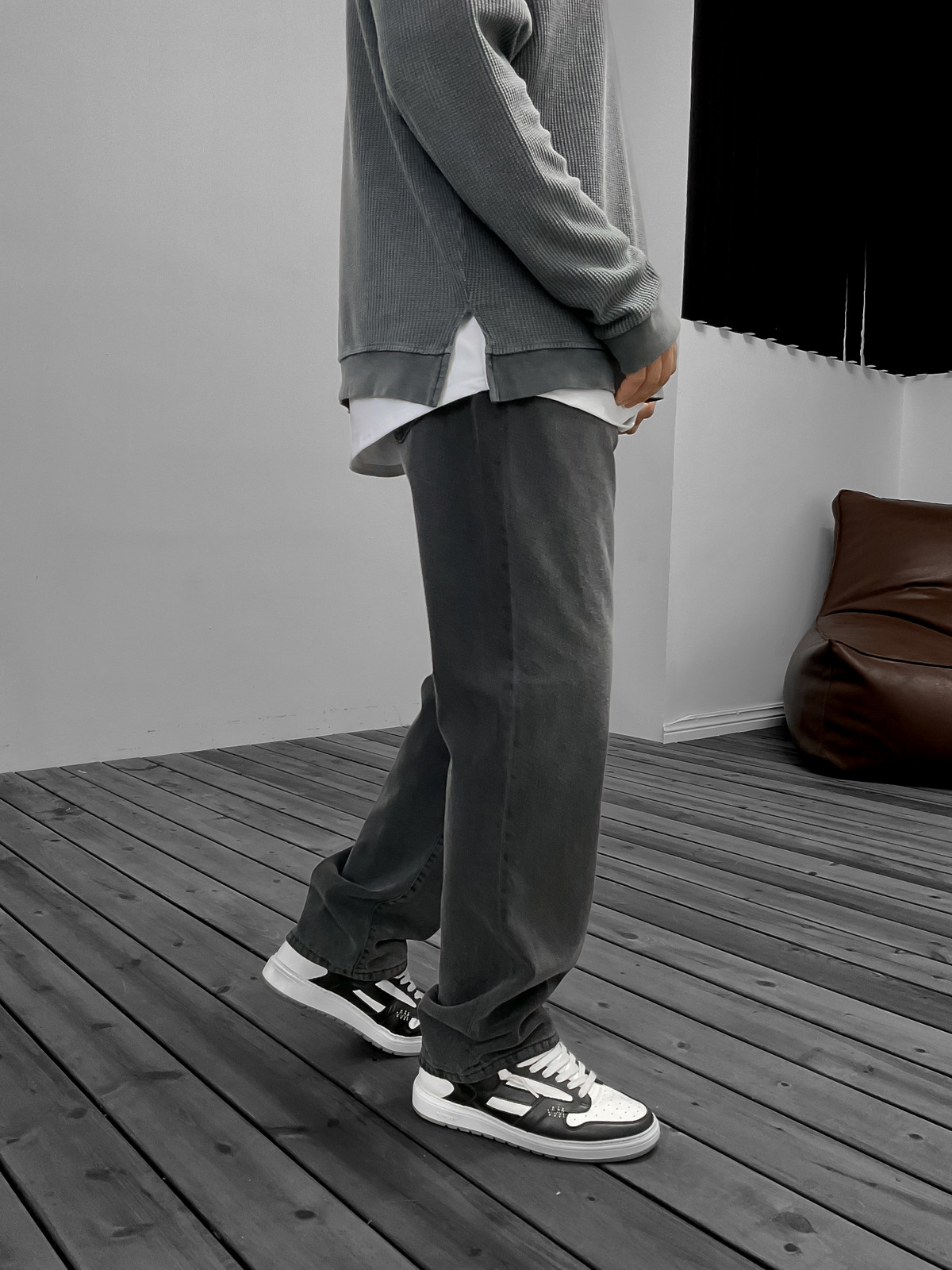 Antrasit Baggy Jean GJ-16198/16561