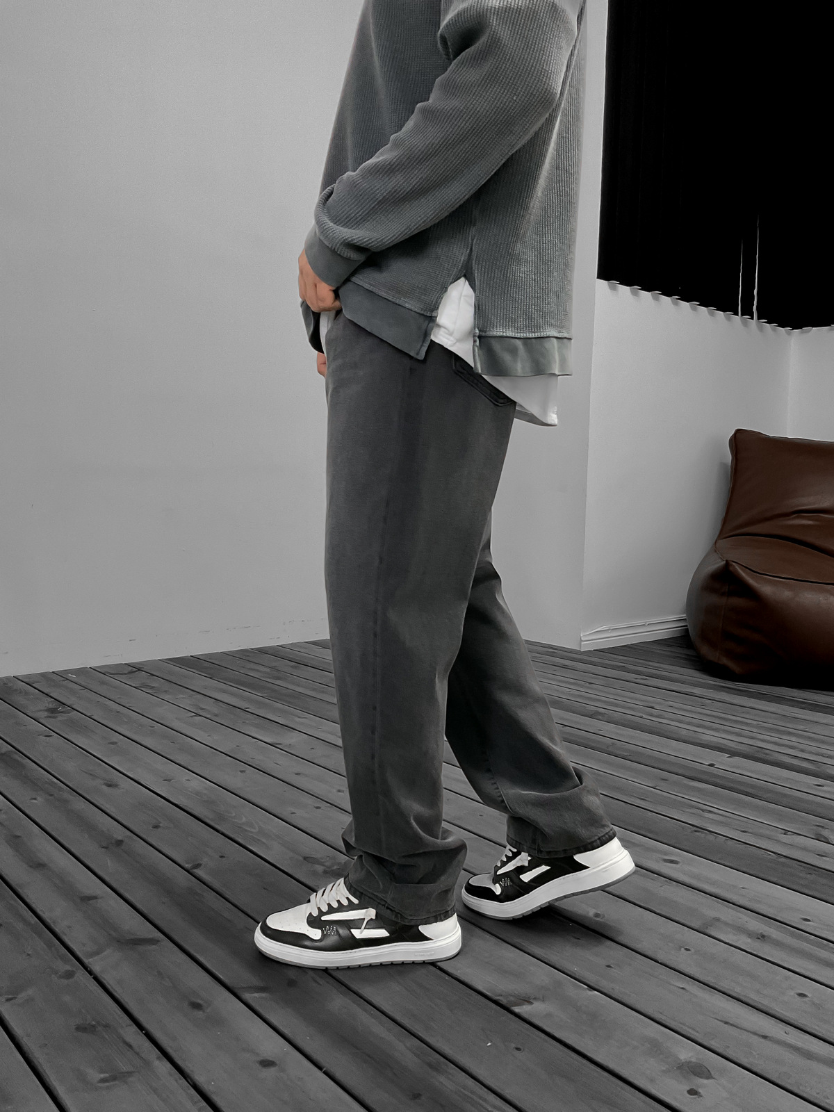 Antrasit Baggy Jean GJ-16198/16561