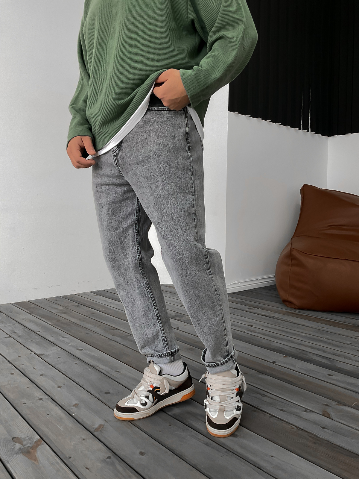 Gri Relax Fit Jean DP-006/77/79/27