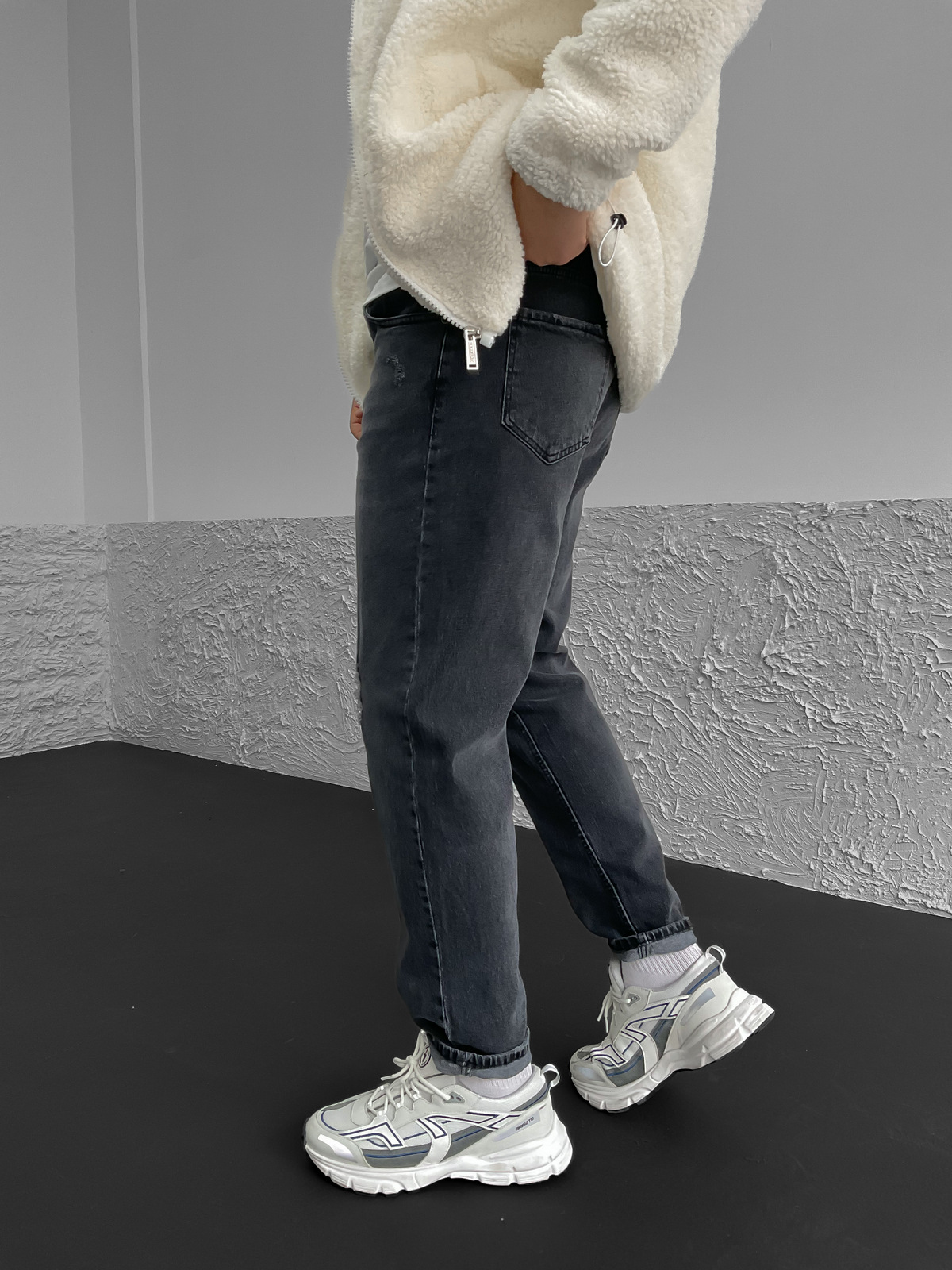 Antrasit Yıkamalı Yırtıklı Relax Fit DP-005/26/25