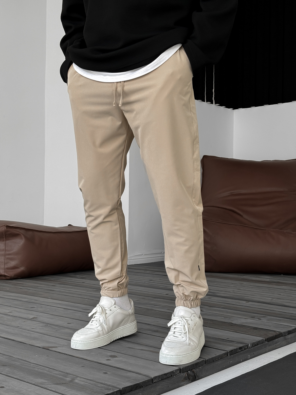 Bej Lastikli Basic Jogger B-3069/3029