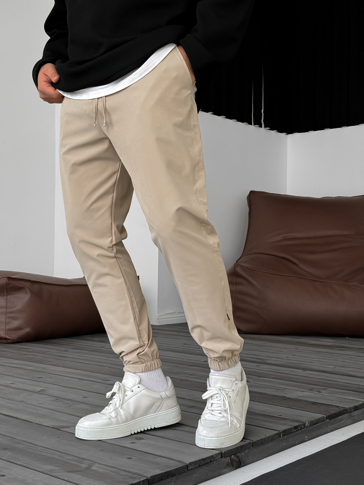 Bej Lastikli Basic Jogger B-3069/3029