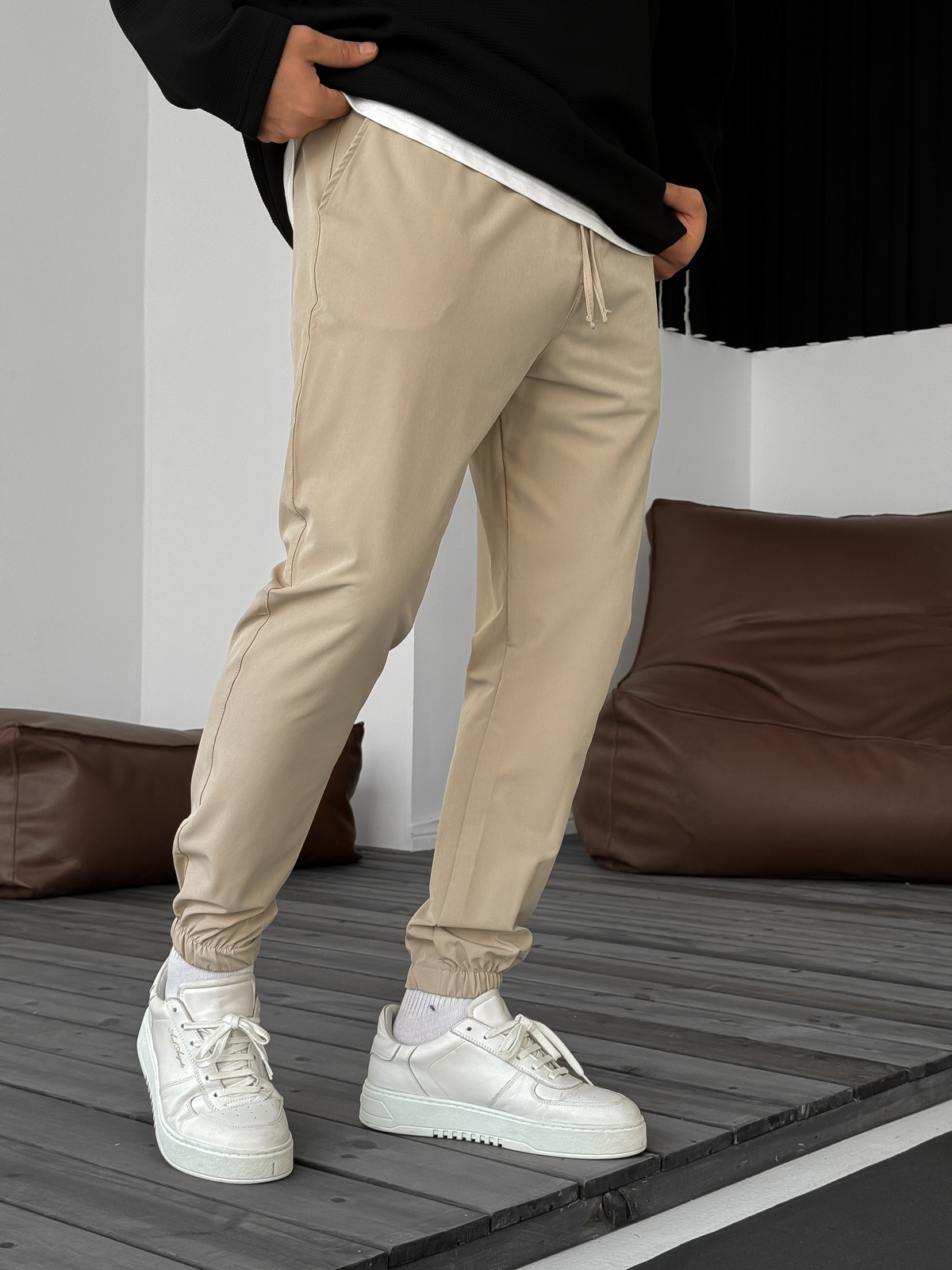 Bej Lastikli Basic Jogger B-3069/3029