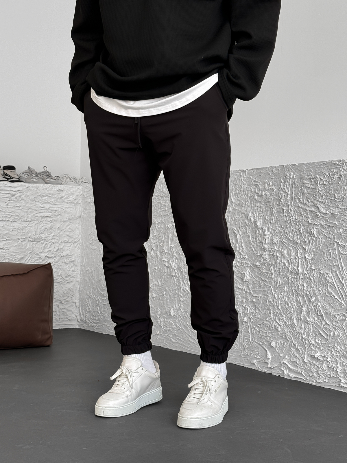 Siyah Lastikli Basic Jogger B-3069/3029