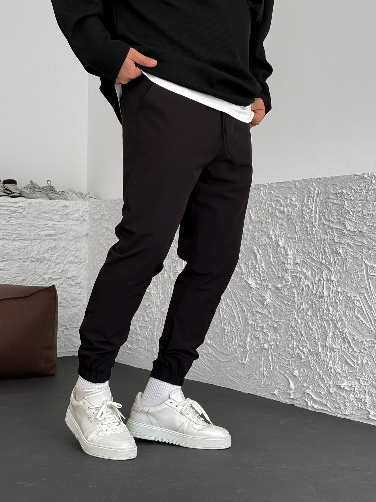 Siyah Lastikli Basic Jogger B-3069/3029
