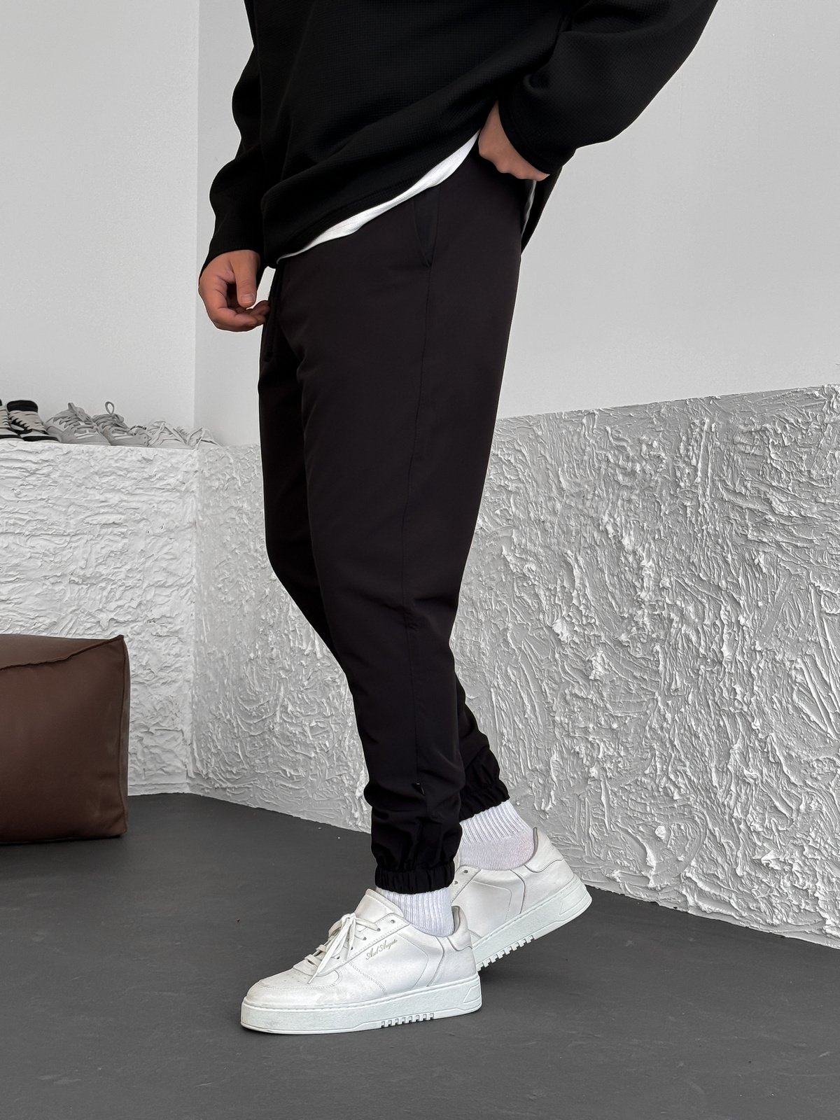 Siyah Lastikli Basic Jogger B-3069/3029