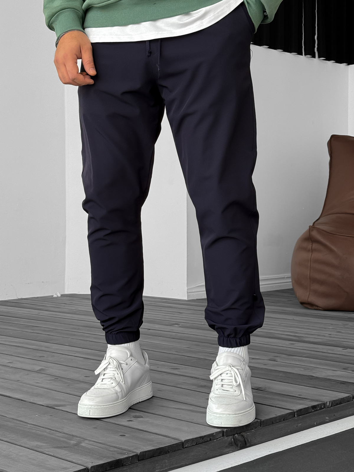 Lacivert Lastikli Basic Jogger B-3069/3029
