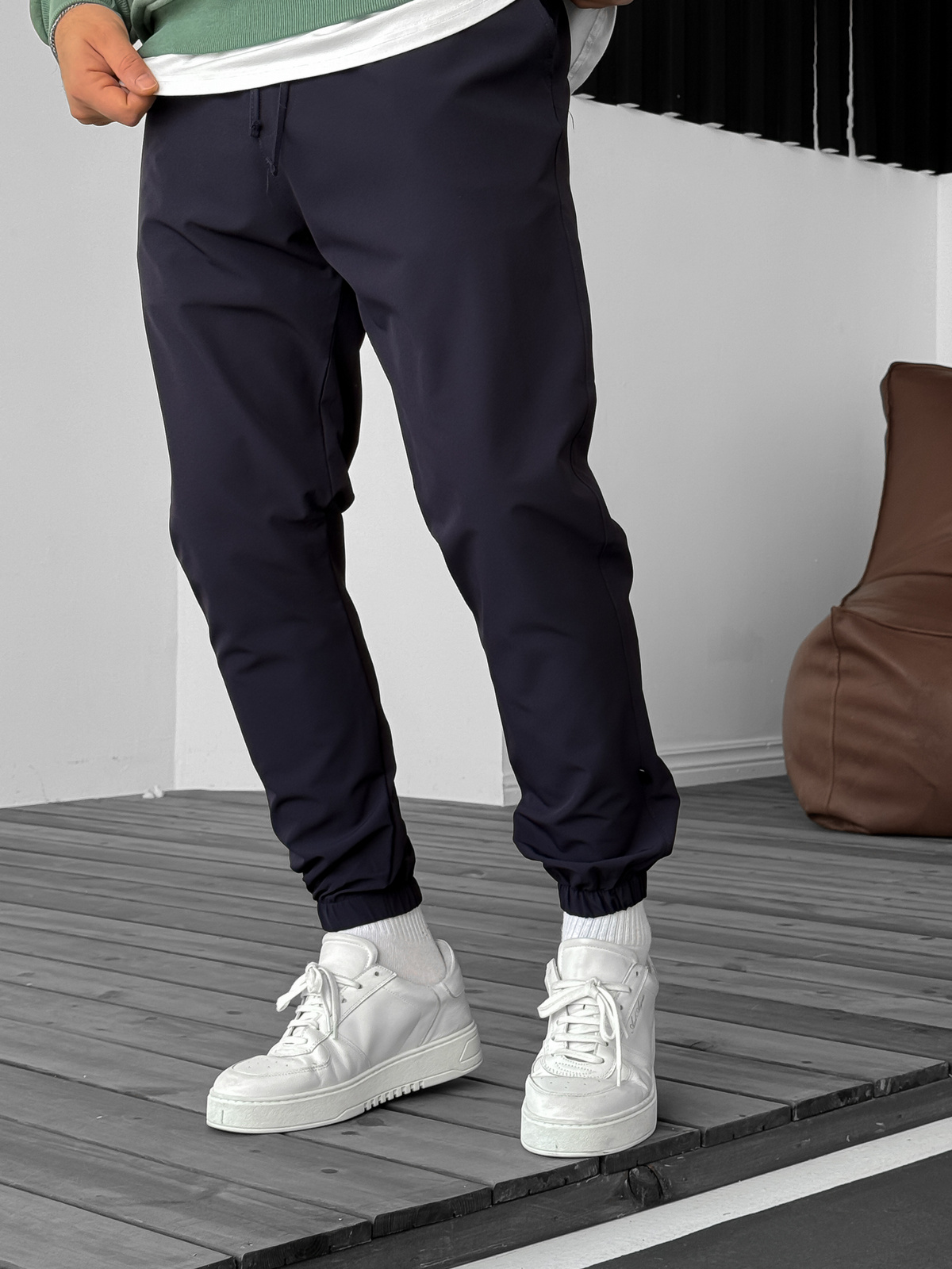 Lacivert Lastikli Basic Jogger B-3069/3029