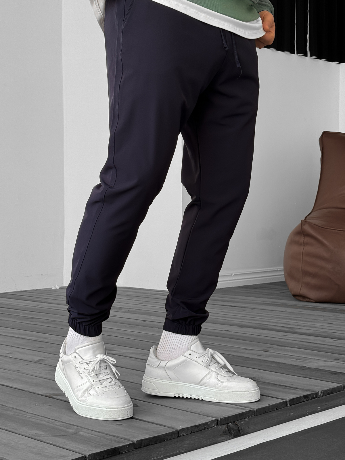 Lacivert Lastikli Basic Jogger B-3069/3029