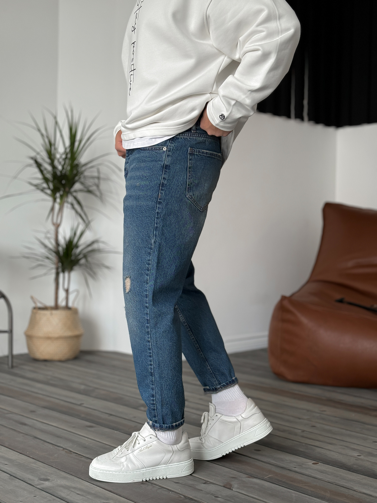 Koyu Mavi Yırtıklı Boyfriend KE-277/09/747/165/373