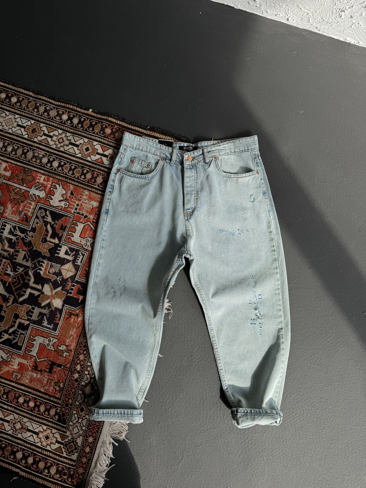 Buz Mavisi Çizik Yırtıklı Boyfriend DP-038