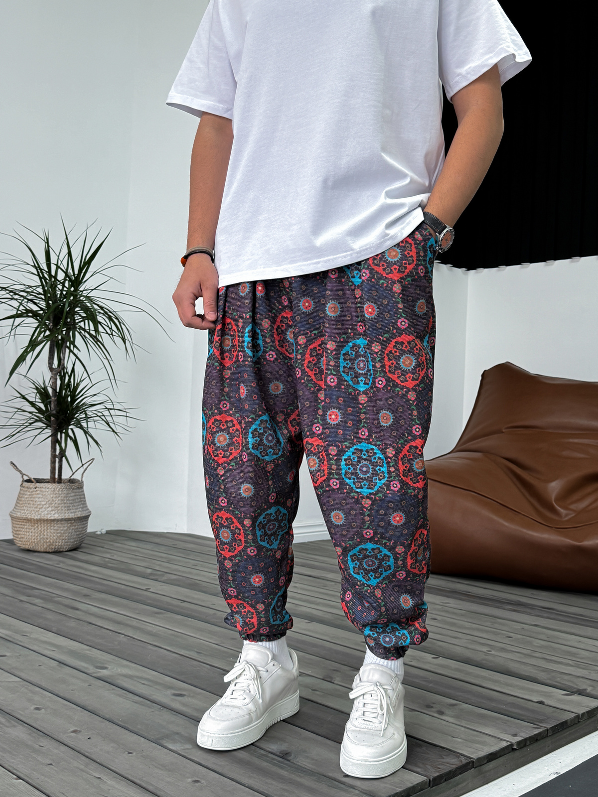 Renkli Etnik Desenli Jogger MX-8989