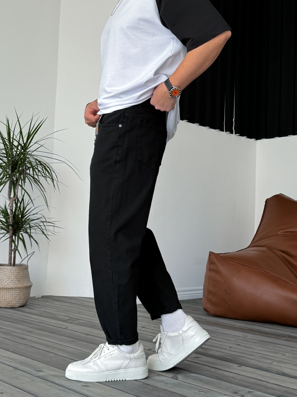 Siyah Basic Boyfriend V2 KE-583