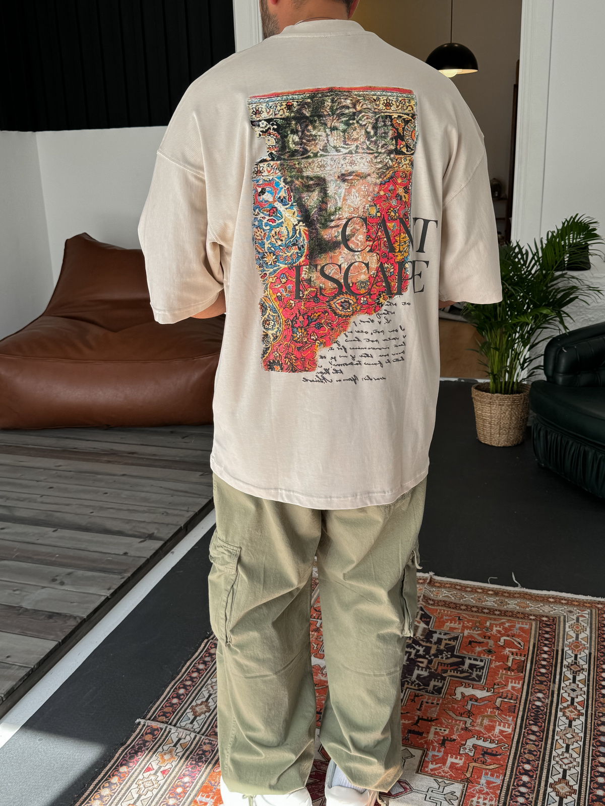 Bej Escape Oversize T-Shirt LB-9028