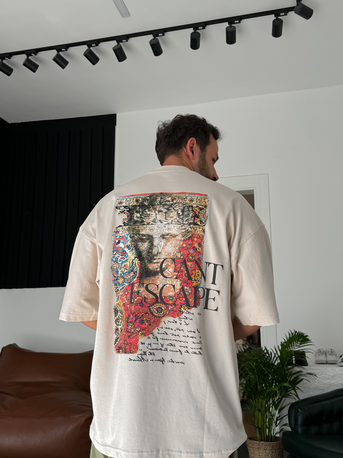 Bej Escape Oversize T-Shirt LB-9028