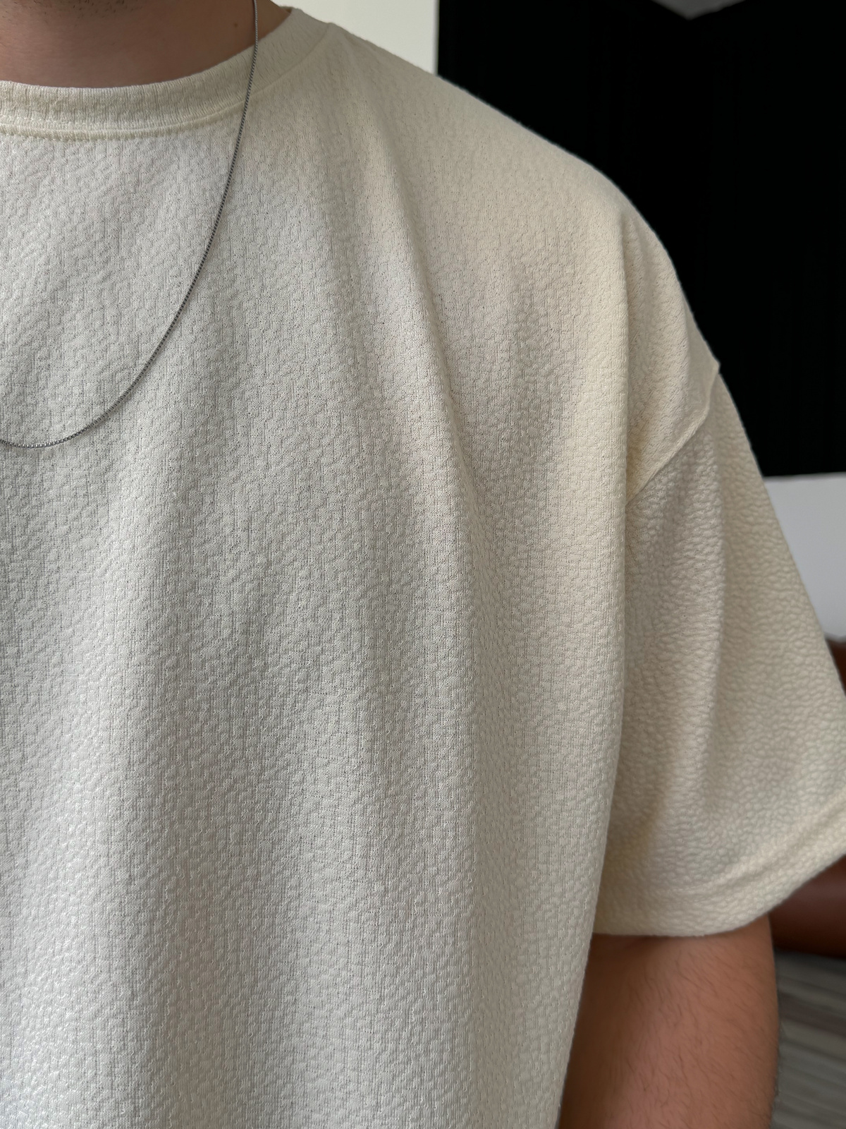 Bej Dokulu Basic T-Shirt KE-5034