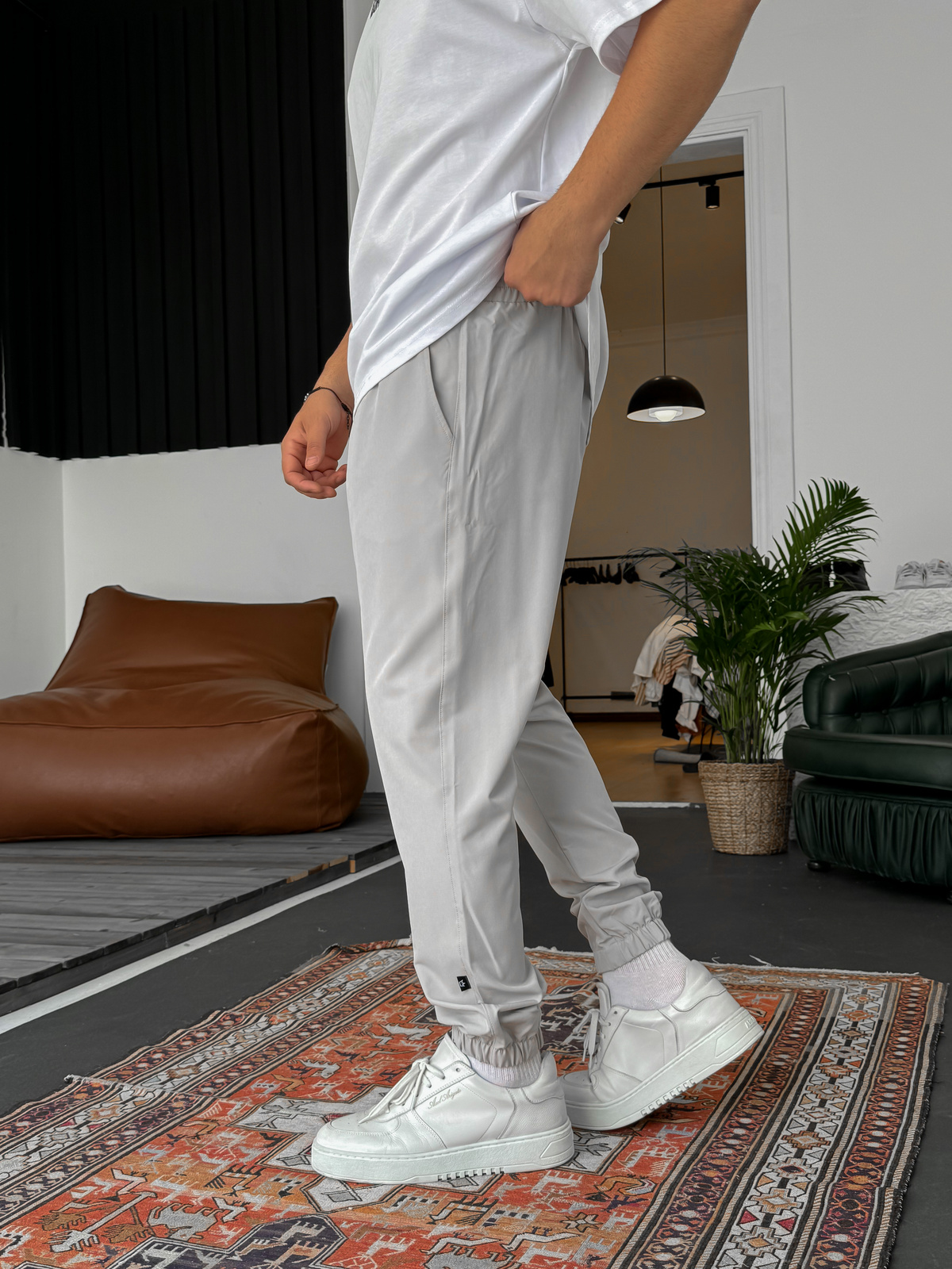 Gri Lastikli Basic Jogger B-3069/3029