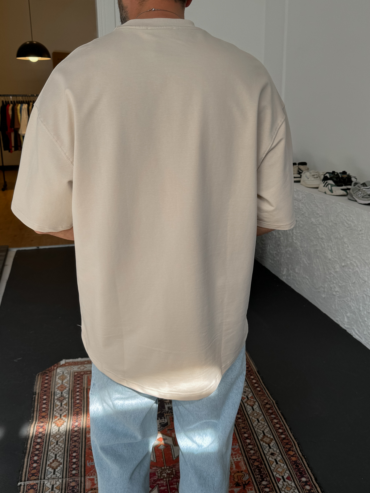 Bej İki İplik Basic T-Shirt BY-1208/363