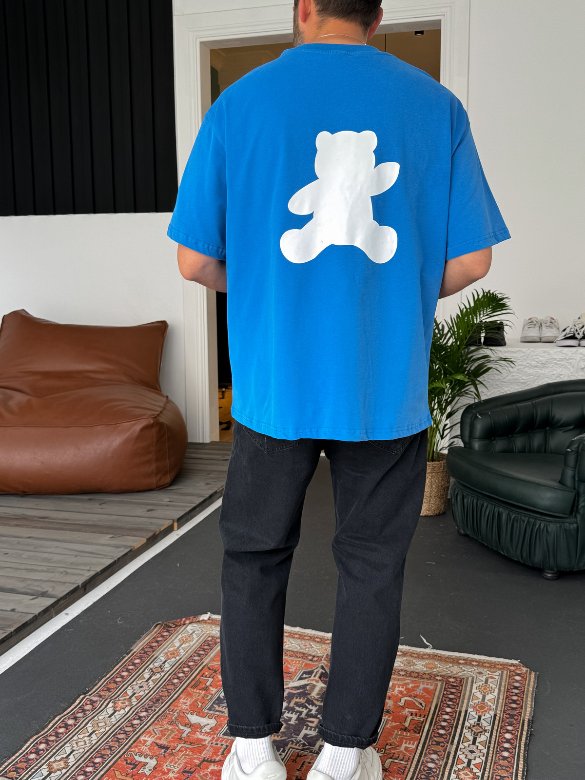 Mavi Ayı Baskılı T-Shirt C-1266