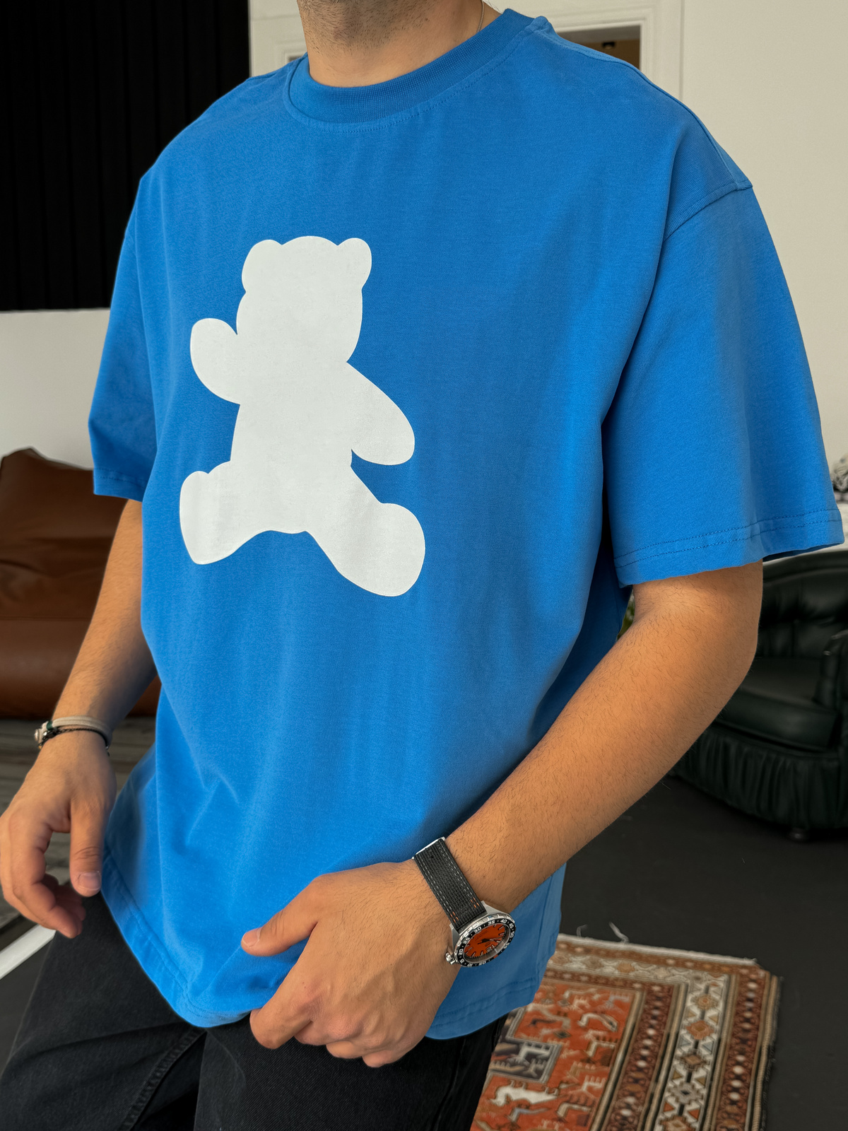 Mavi Ayı Baskılı T-Shirt C-1266