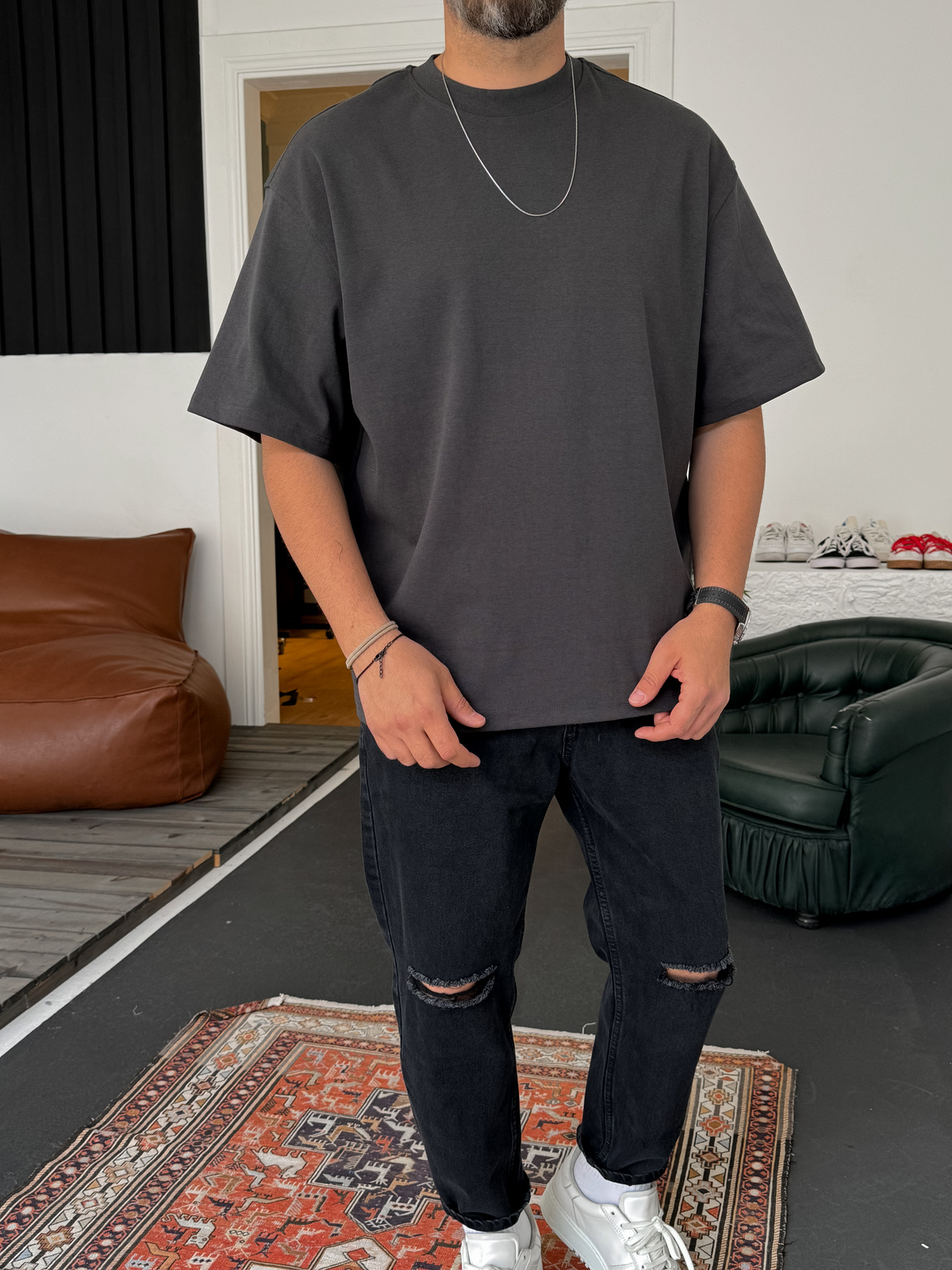 Füme Basic Kalın T-Shirt C-1232