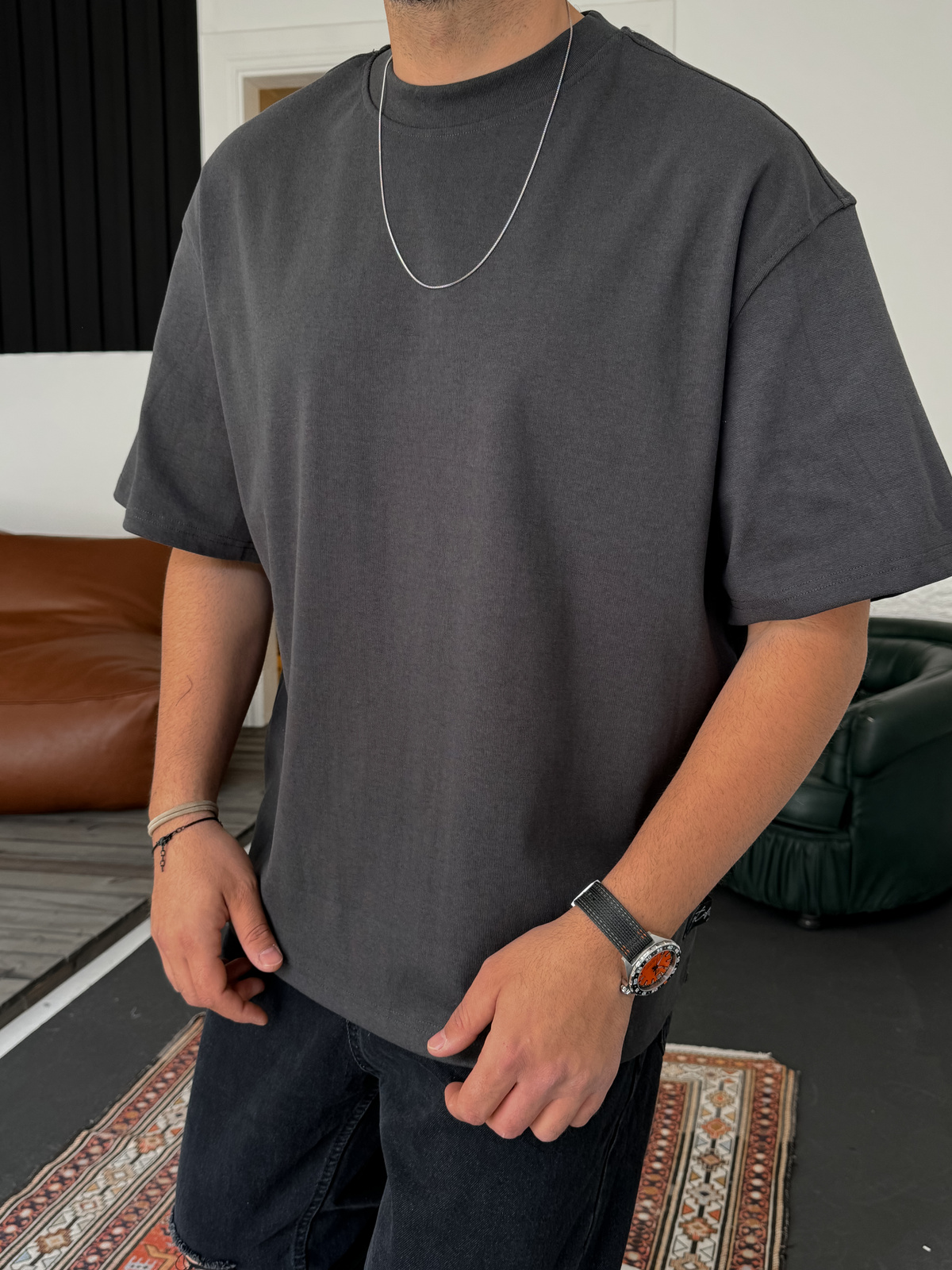 Füme Basic Kalın T-Shirt C-1232