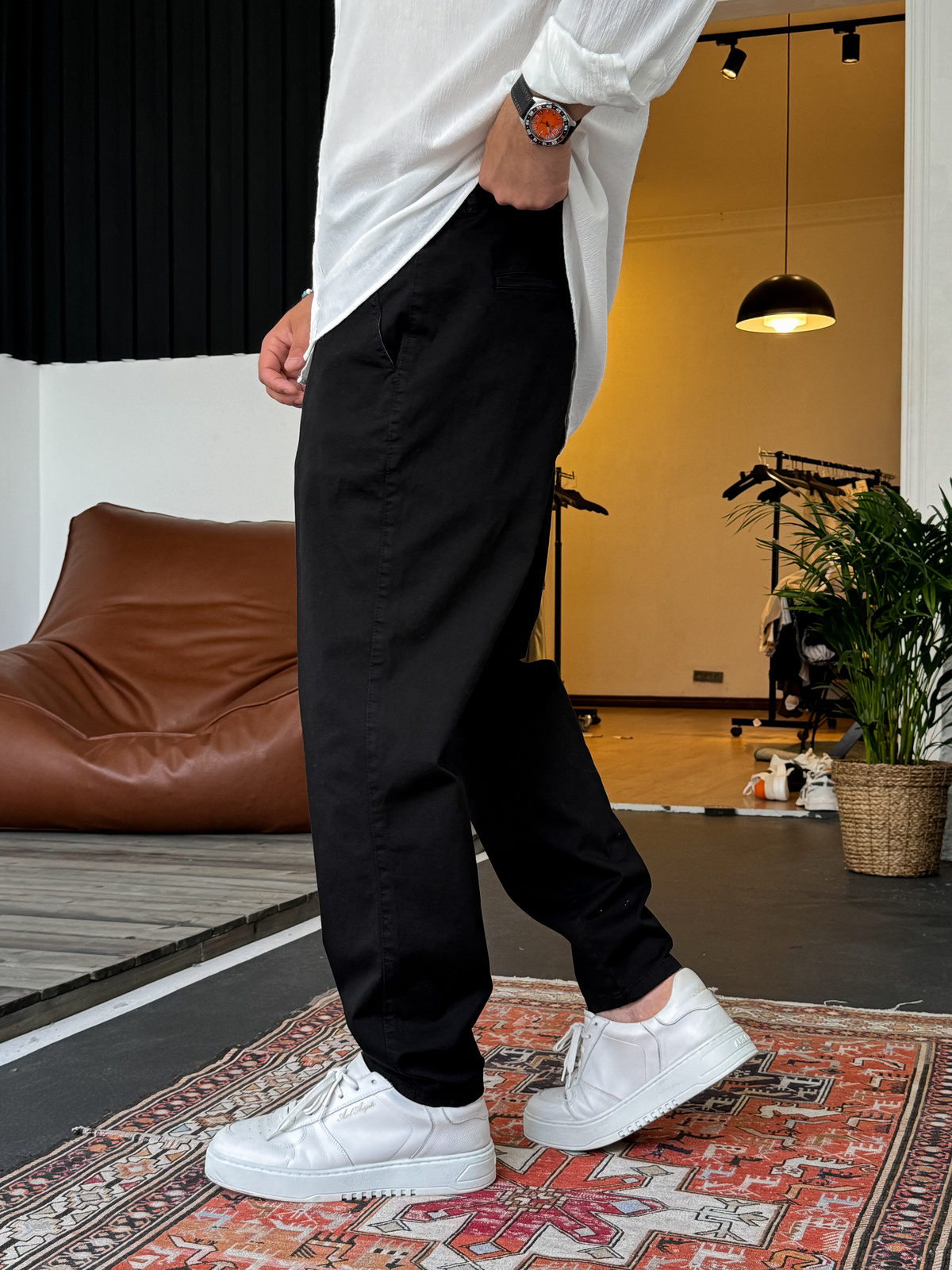 Siyah Likralı Basic Chino Boyfriend DF-2364/2369
