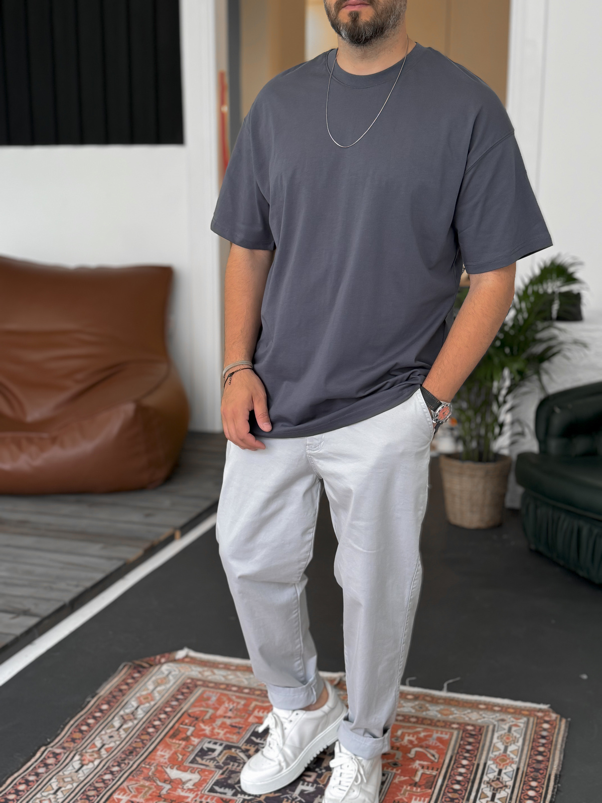 Füme Basic İnce T-Shirt JJ-589
