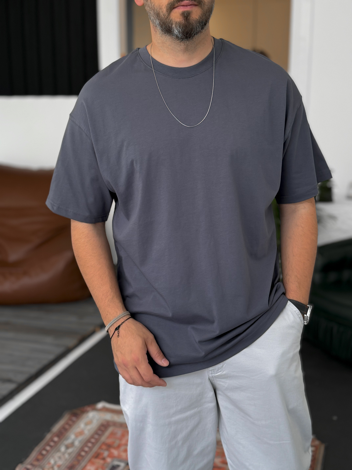 Füme Basic İnce T-Shirt JJ-589