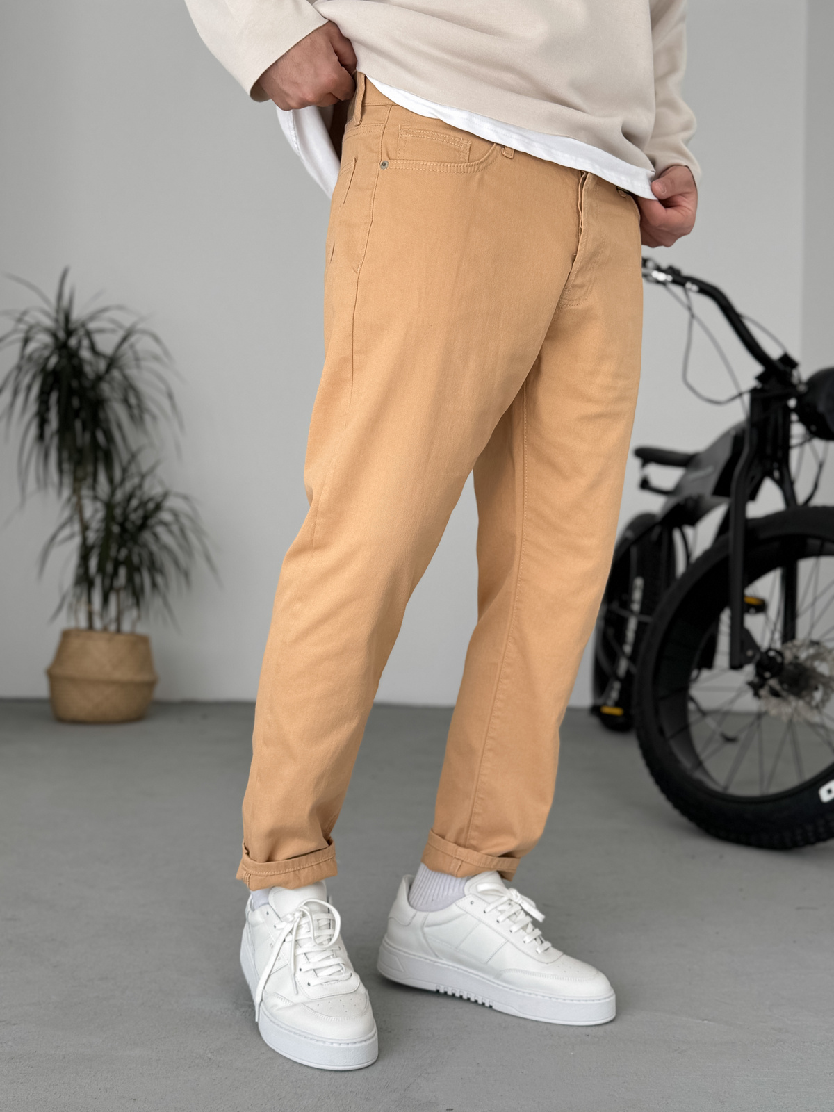 Açık Kahve İnce Basic Boyfriend GJ-16321