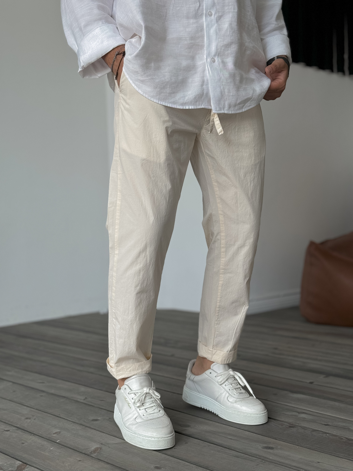 Bej Regular Fit İnce Pantolon GJ-16405
