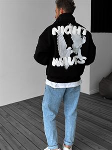 Petrol Mavisi Yarım Fermuarlı Night Waves Sweatshirt JJ-209