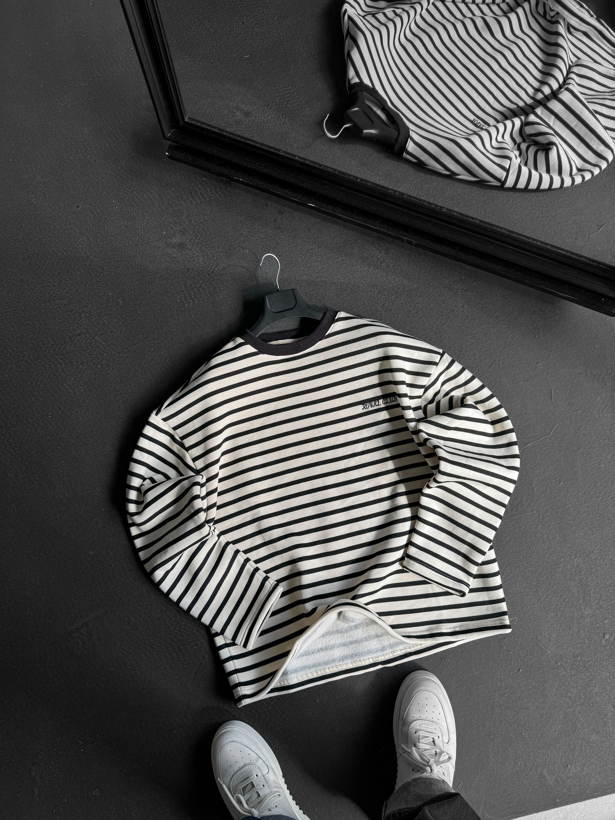 Siyah Royal Çizgili Sweatshirt PM-146
