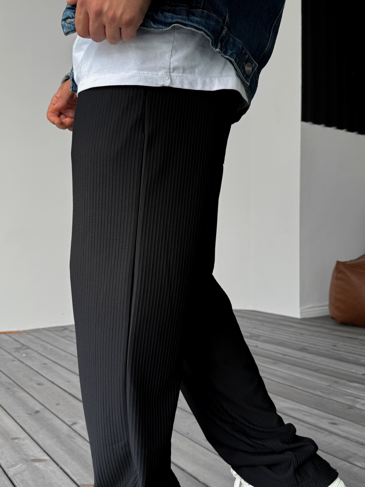 Siyah Fitilli Basic Pantolon G-5232/4