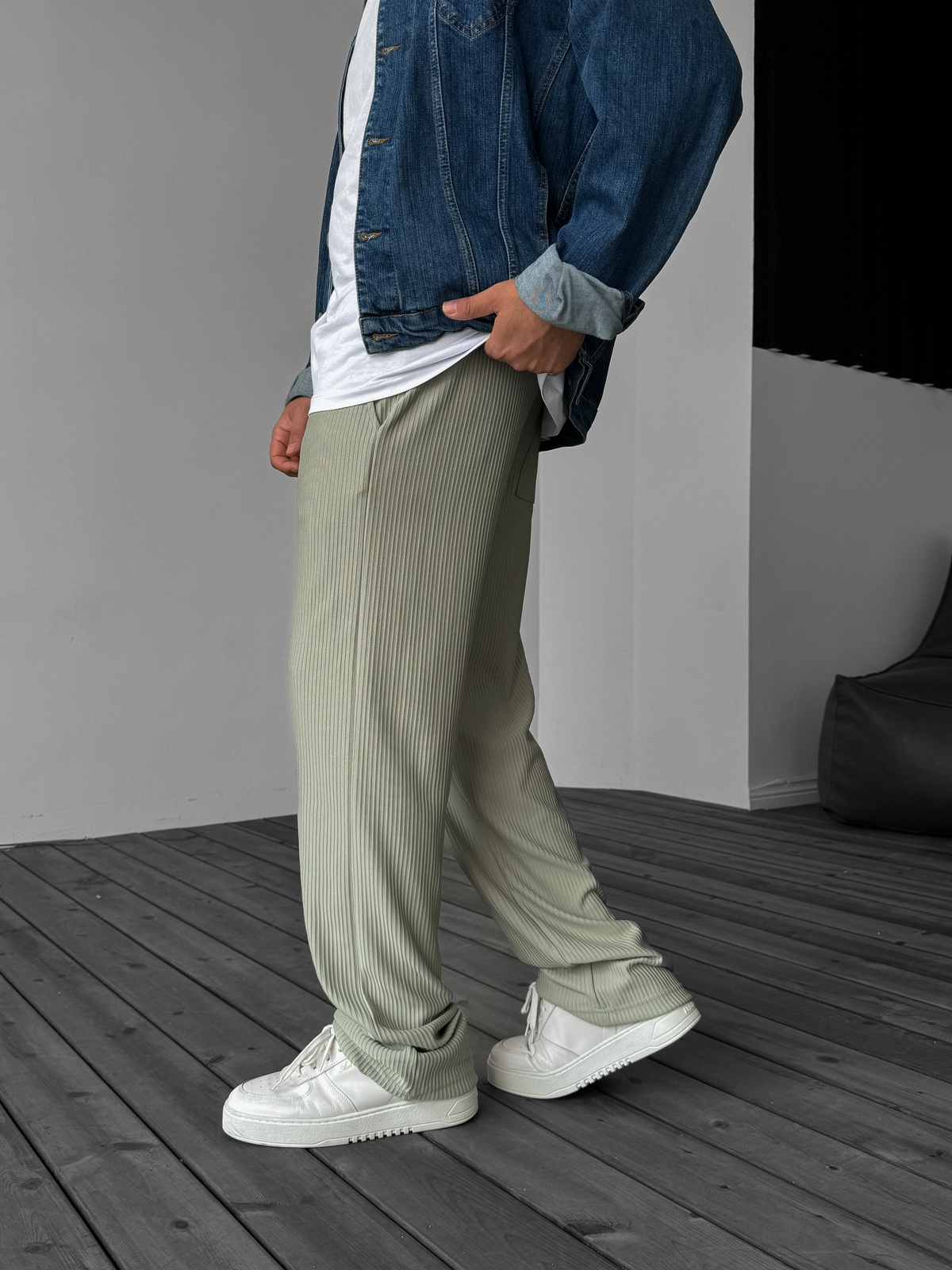 Açık Haki Fitilli Basic Pantolon G-5232/4