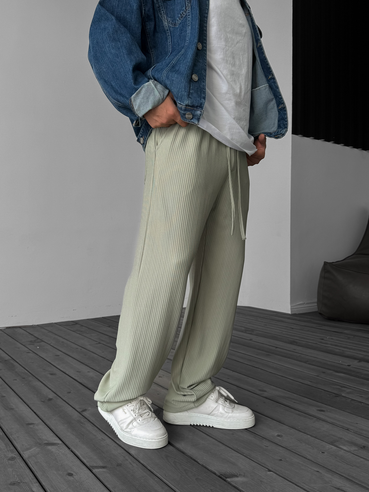 Açık Haki Fitilli Basic Pantolon G-5232/4