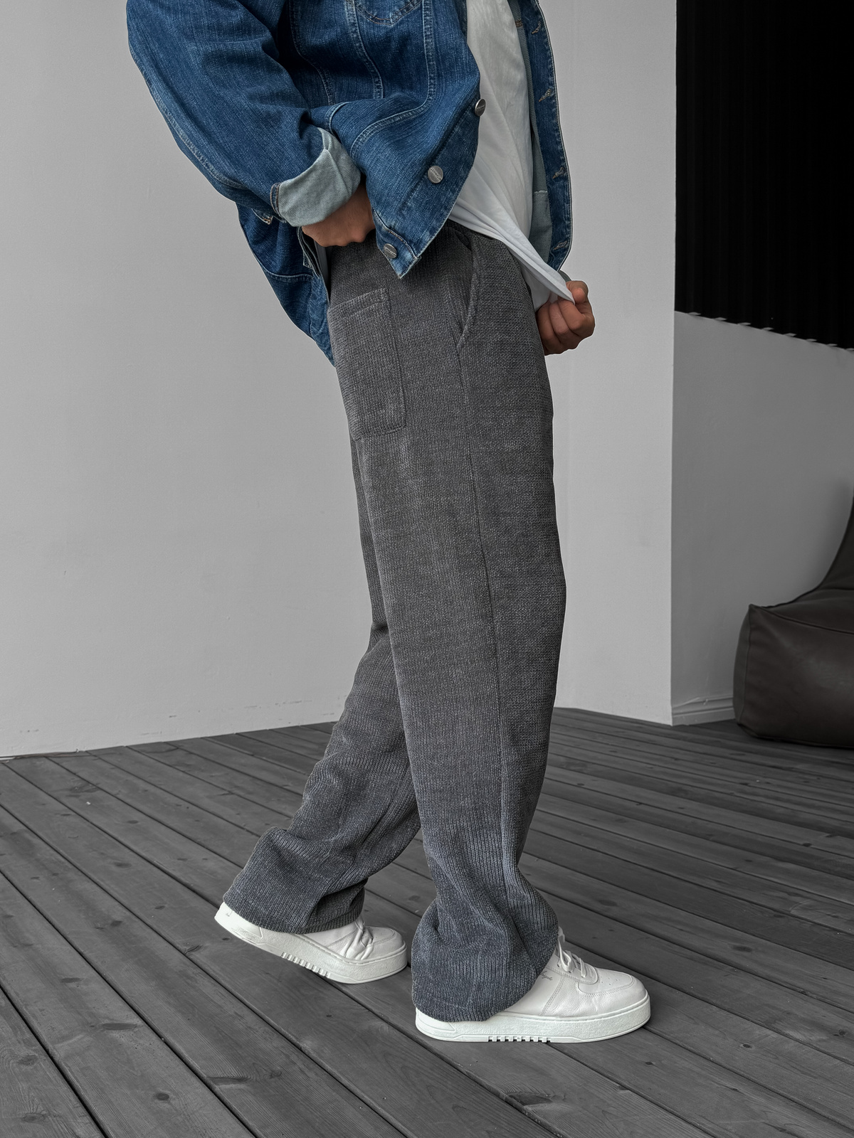 Antrasit Örme Basic Pantolon G-5232/3