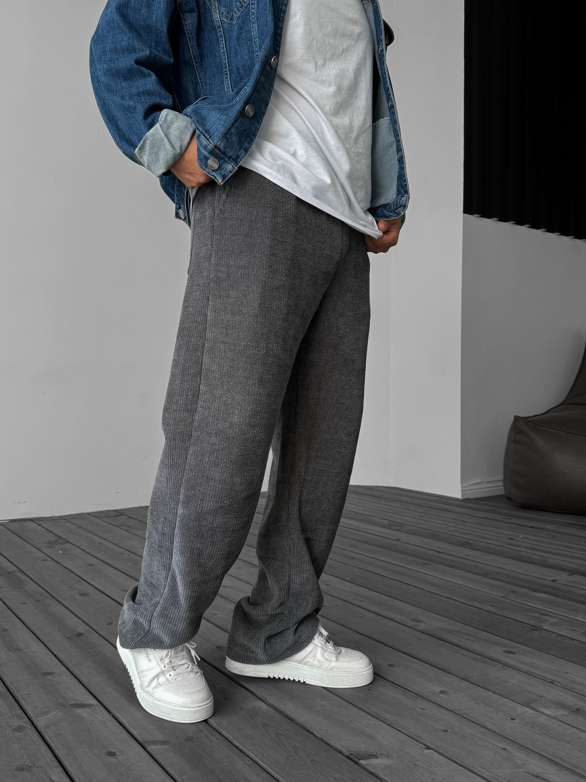Antrasit Örme Basic Pantolon G-5232/3